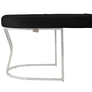 Viego Silver Exclusive Bench Lüks Metal Gümüş Ayak, Chester Model Yatak Ucu Puf