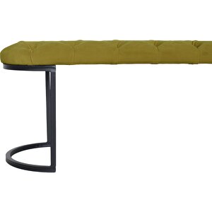 Elisse Puf Metal Ayaklı Kapitoneli Model Oval Bench