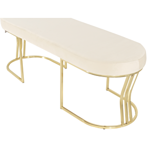 Viego Gold Smooth Bench Lüks Metal Gold Ayak, Chester Model Yatak Ucu Puf