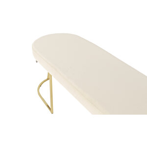 Viego Gold Smooth Bench Lüks Metal Gold Ayak, Chester Model Yatak Ucu Puf