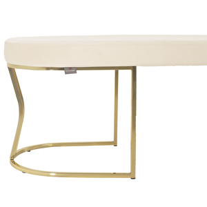 Viego Gold Smooth Bench Lüks Metal Gold Ayak, Chester Model Yatak Ucu Puf