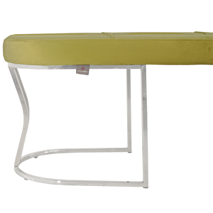 Viego Silver Exclusive Bench Lüks Metal Gümüş Ayak, Chester Model Yatak Ucu Puf