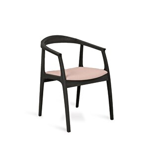 Helsinki Krem C Model Bohem Siyah Ahşap Sandalye