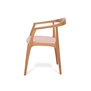 Helsinki Krem C Model Bohem Natural Ahşap Sandalye