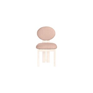 Coco İskandinav Teddy Natural Ahşap Bohem Sandalye