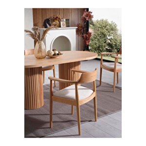 Lines Antrasit İskandinav Natural Ahşap Bohem Sandalye