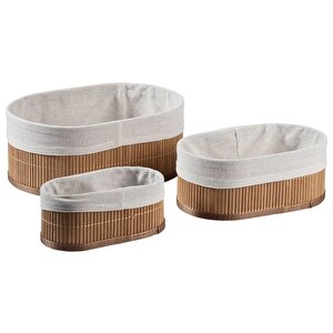 3b Trend Doğal Bambu Organizer Kutusu, Bambu Ahşap Ekmeklik, Ahşap Bambu Ekmek Sepeti