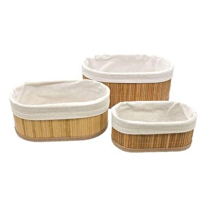3b Trend Doğal Bambu Organizer Kutusu, Bambu Ahşap Ekmeklik, Ahşap Bambu Ekmek Sepeti