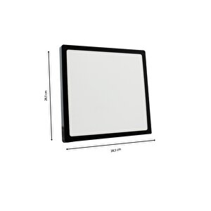 24w Siyah Sıva Üstü Kare Led Panel 6500k Beyaz Işık