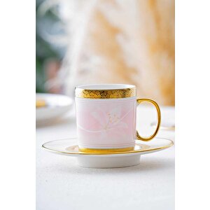 Hxf-06860 Lanthe Lone Pembe 6lı Kahve Fincanı Takımı