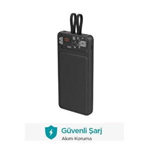 10.000 Mah Powerbank 22.5w Hızlı Şarj Taşınabilir Şarj Cihazı Çok Kablolu Dijital Göstergeli