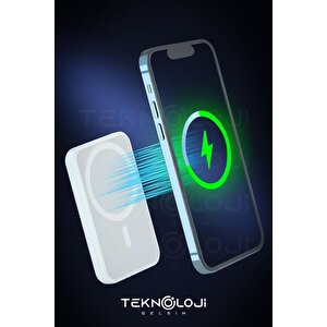 Magsafe 5000 Mah Powerbank Kablosuz Şarj Cihazı Iphone Uyumlu Wireless Şarj