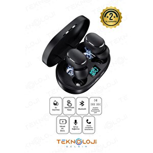 E6s Dots Universal Hd Ses Çift Mikrofon Extra Bass Powerbank Kutu Bluetooth Kablosuz Kulaklık
