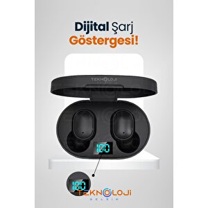 E6s Dots Universal Hd Ses Çift Mikrofon Extra Bass Powerbank Kutu Bluetooth Kablosuz Kulaklık