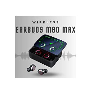 M90 Max Bluetooth Kulaklık Powerbankli Hız Göstergeli Mikrofonlu Kulak Içi Oyuncu Rgb Stereo V5.3