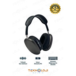P9 Pro Bluetooth Kulaklık Kulak Üstü Stereo Extra Bass Ses Kalitesi Ios Ve Android Uyumlu  Aux/sd/fm