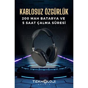 P9 Pro Bluetooth Kulaklık Kulak Üstü Stereo Extra Bass Ses Kalitesi Ios Ve Android Uyumlu  Aux/sd/fm