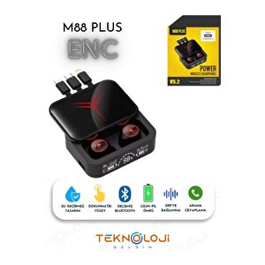 Bluetooth Kulaklik Enc Ve Powerbank Özelli̇kli̇ Göstergeli̇ Hd Ses Kali̇teli̇ Kablosuz Kulaklik