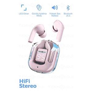 Bluetooth Kulaklık Kablosuz Ultrapods Dijital Göstergeli Gaming Dokunamtik Enc Mipods V5.3 Yeninesil
