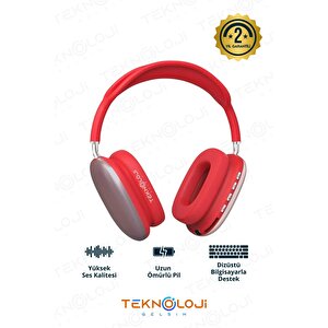 P9 Pro Bluetooth Kulaklık Kulak Üstü Stereo Extra Bass Ses Kalitesi Ios Ve Android Uyumlu  Aux/sd/fm