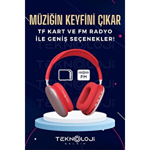 P9 Pro Bluetooth Kulaklık Kulak Üstü Stereo Extra Bass Ses Kalitesi Ios Ve Android Uyumlu  Aux/sd/fm