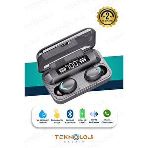 Bluetooth Kulaklık Kulakiçi Powerbanklı Çift Mikrofonlu Dokunmatik Kablosuz Earbuds F9 Pro