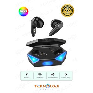 Oyuncu Kulaklığı Kablosuz Kulakiçi Rgb Işıklı Çift Mikrofonlu 3 Modlu Bluetooth 5.2 Tg-g20 G20