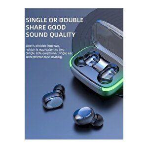 Y60 E-mipods Bluetooth Kulaklık Işıklı Çift Mikrofon Earbuds Basic Hd Ses Kablosuz V5.1 Yeni Nesil