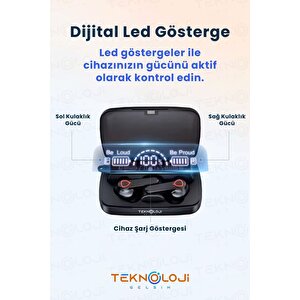 M19 Kablosuz Kulaklık Gaming Powerbankli El Fenerli Göstergeli 5.1 Stereo Bluetooth Kulaklık