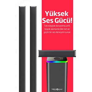 Hp-tv04 5+1 Soundbar Ev Sinema Sistemi Stereo Hd Ses Kalitesi Rgb Kablolu 45w Amfi̇ 15wx5 Soundbar