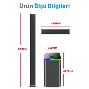Hp-tv04 5+1 Soundbar Ev Sinema Sistemi Stereo Hd Ses Kalitesi Rgb Kablolu 45w Amfi̇ 15wx5 Soundbar