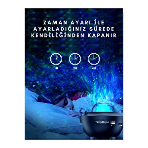 Galaksi Projektör Gece Lambası Bluetooth Hoparlör Disko Topu Yıldızlı Rgb Led Işıklı Tavan Aydınltma
