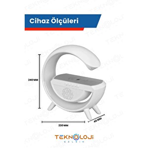 Akıllı Gece Lambası Speaker Bluetooth Hoparlör Kablosuz Şarj Rgb Masa Lambası Yatak Odası Dekor 3in1