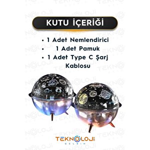 Çocuk Ve Bebek Gece Lambası Mini Projeksiyon Lambası Hava Nemlendirici 260 Ml Ultrasonik Galaksi