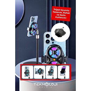 Telefon Soğutucu Fan Çift Pervaneli 3 Kademeli Işıklı Göstergeli Bütün Telefon Modelleri İle Uyumlu