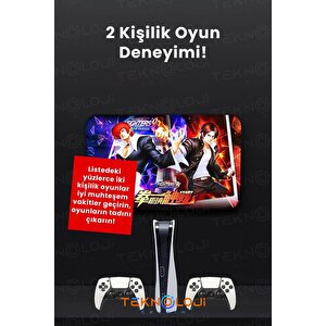 Atari 4k Ultrahd Oyun Konsolu Çift Konsol 26.776 Oyun 128 Gb 2.4ghz 3d Neogeo/sega/ps1-2/gta/nba