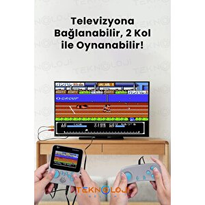 Mini Atari Taşınabilir Oyun Konsolu 3.5 Inç Ekran Çift Konsol 666 Adet Retro Oyun Gameboy El Atarisi