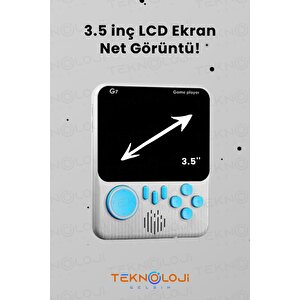 Mini Atari Taşınabilir Oyun Konsolu 3.5 Inç Ekran Çift Konsol 666 Adet Retro Oyun Gameboy El Atarisi