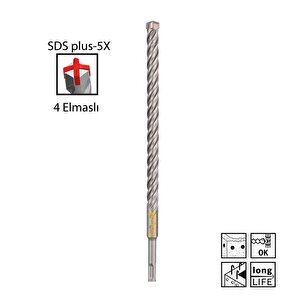 Sds Plus-5x 18 X 300 Mm Dört Elmaslı Matkap Ucu 2608836632