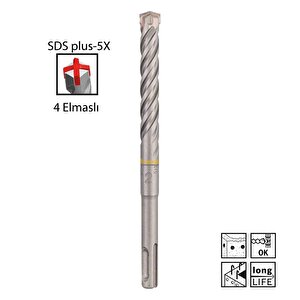 Sds Plus-5x 12 X 160 Mm Dört Elmaslı Matkap Ucu 2608833807