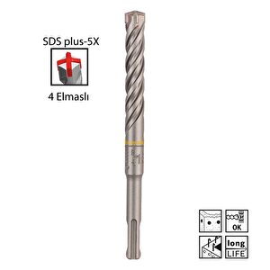 Sds Plus-5x 13 X 160 Mm Dört Elmaslı Matkap Ucu 2608833813