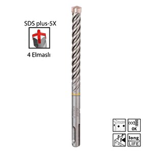 Sds Plus-5x 11 X 160 Mm Dört Elmaslı Matkap Uc 2608833804