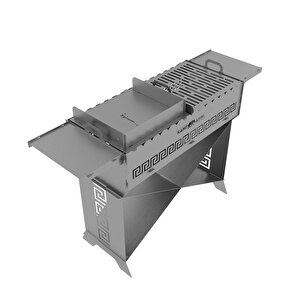Kamp Ayısı® Grillhero™ Çantalı Katlanır Taşınabilir Modüler Kamp Barbekü İstasyonu - Bagaja Sığar