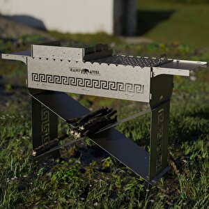 Kamp Ayısı® Grillhero™ Çantalı Katlanır Taşınabilir Modüler Kamp Barbekü İstasyonu - Bagaja Sığar
