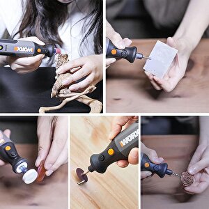 Worx Wx106 8volt Kalem Tipi Devir Ayarlı Profesyonel Gravür Makinesi + 21 Parça Aksesuar