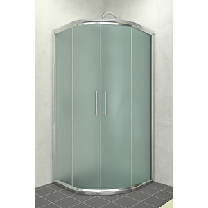 Alonza Temperli 6 Mm Oval Cam Duşakabin Krom Profil Buzlu Cam 150x150 cm
