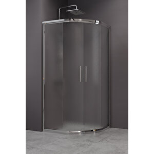Alonza Temperli 6 Mm Oval Cam Duşakabin Ultra Parlak Krom Profil Buzlu Cam 70x70 cm