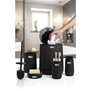 Okyanus Home Nida Siyah 5'li Banyo Seti