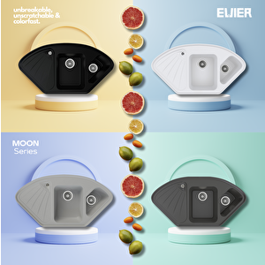 Granit Evye Moon Series Black - Siyah Köşe Model