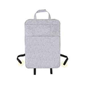 Araç İçi Gri Koltuk Arkası Koruyucu Düzenleyici 2'li Organizer
